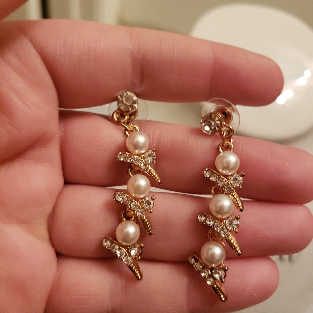 Long Pearl Earrings